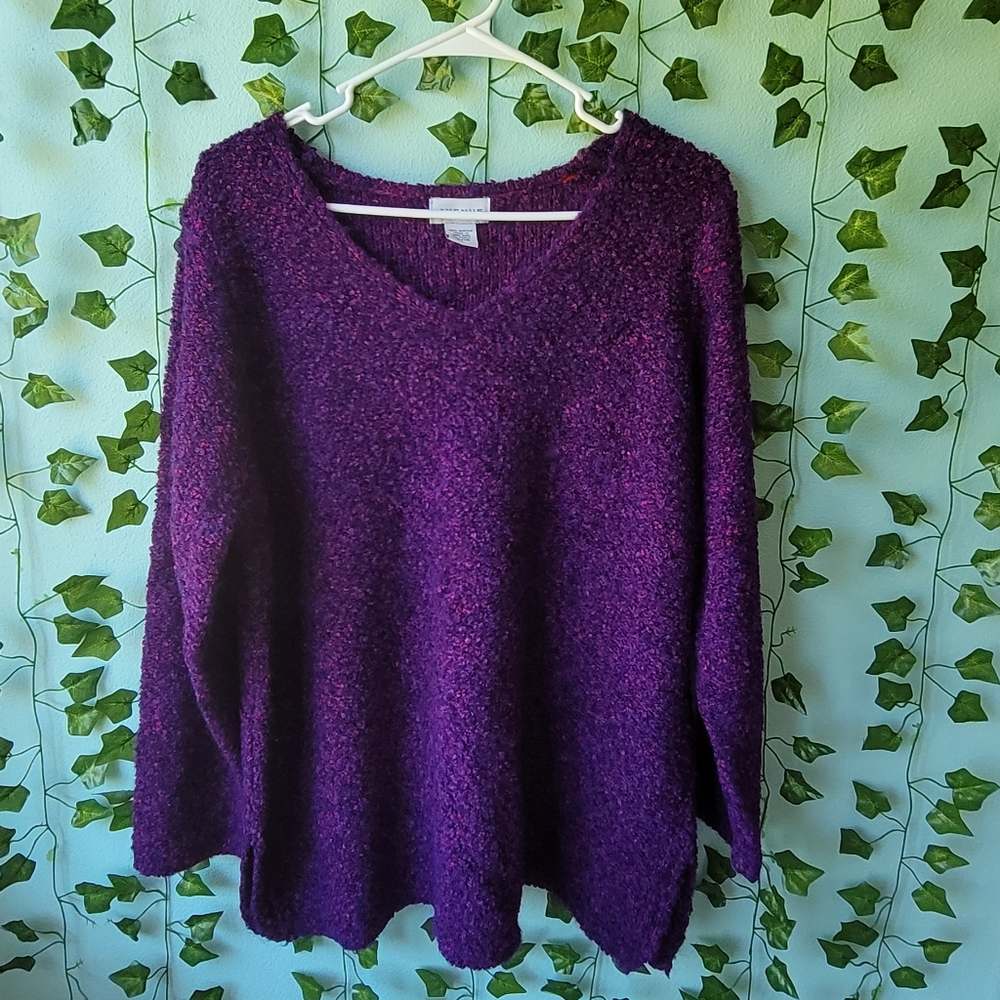 Avenue seweater in purple, size womens plus 14/16